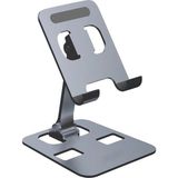 Avcı Teknoloji Market Masaüstü Ayarlanabilir Metal Tablet Standı ve Telefon Tutucu Katlanabilir - Gri