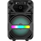 Avcı Teknoloji Market Mikrofonlu Karaoke Bluetooth Hoparlör 20W Güçlü Rgb LED Işıklı Taşınabilir Speaker - Siyah