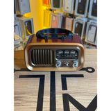 Avcı Teknoloji Market Nostaljik Radyo Bluetoothlu Fm Am USB Sd Kart Girişli Şarjlı Taşınabilir Ses Sistemi - Kahverengi