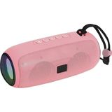 Avcı Teknoloji Market Taşınabilir Bluetooth Hoparlör Kablosuz Şarjlı Ses Bombası Askı Ipli Rgb Işıklı Speaker - Pembe