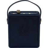Avcı Teknoloji Market Vintage Görünümlü Deri Saplı Bluetooth Speaker Taşınabilir Şarjlı Kablosuz Ses Kutusu - Mavi