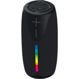 Avcı Teknoloji Market Yüksek Bas Performanslı Bluetooth Speaker Şarjlı Taşınabilir Dikey Ses Bombası LED Işıklı - Siyah