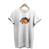 Avcılık Fishing Deniz Göl Sazan Balığı Baskılı Renkli %100 Pamuk Regular Fit Bisiklet Yaka T-Shirt - 3XL - Beyaz