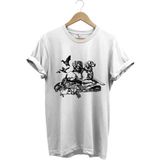 Avcılık Hunter Av Köpekleri Tavşan ve Keklik Kuşu Baskılı Regular Fit %100 Pamuk T-Shirt - Beyaz - XL