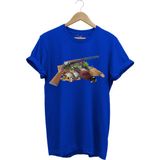 Avcılık Hunter Keklikler Keklik Kuşu Avcılığı Tüfek ve Fişek Baskılı Pamuk Regular Fit T-Shirt