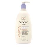 Aveeno Baby Bebek Yatıştırıcı Rahat Nemlendirici Losyon, Rahatlatıcı Lavanta ve Vanilya Kokusu, Yağsız Vücut Losyonu, Doğal Yulaf ezmesi ve Dimetikon, Paraben ve Ftalat İçermez, 18 fl. Oz