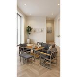 Aven Metal Bahçe Balkon Teras Koltuk Takımı 3+1+1+Masa+2 adet Puf