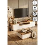 Aven Tv Ünitesi Orta Sehpa 2'li Set Çam-beyaz Ave17-aw