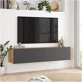 Aven Tv Ünitesi Tv Sehpası Kapaklı 140CM Çam-Antrasit AVE10-AA - Atlantik Çam - Antrasit