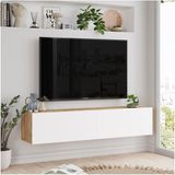 Aven Tv Ünitesi Tv Sehpası Kapaklı 140CM Çam-Beyaz AVE10-AW