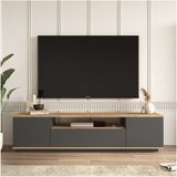Aven Tv Ünitesi Tv Sehpası Kapaklı 180CM Çam-Antrasit Ave7-Aa - Atlantik Çam - Antrasit