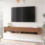 Aven Tv Ünitesi Tv Sehpası Raflı Kapaklı 180CM Çam-Kiremit Ave9-Ak - Kahverengi