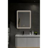 Avend Akıllı Ayna Hareket Sensörlü Buhar Tutmayan Dokunmatik 3 Butonlu 3 Renk Led Işıklı HD Yansıma Dimmer Özellikli Lüks Beyaz Çerçeveli Lavabo Makyaj Banyo Aynası 60x80 CM