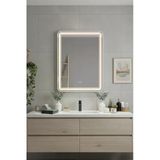 Avend Akıllı Hd Ayna Buhar Tutmayan Dokunmatik 2 Butonlu 3 Renk Led Işıklı Yeni Nesil Hd Yansıma Beyaz Çerçeveli Lüks Lavabo Duvar Makyaj Ban