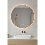 Avend Akıllı HD Ayna Buhar Tutmaz 3 Renk Led Işıklı Gümüş Çerçeveli Banyo Lavabo Makyaj Aynası 75 CM