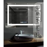 Avend Dokunmatik Akıllı Ayna Hd 3 Renk Ledli Buhar Tutmayan Banyo Aynası Dekoratif Ofis Duvar Lavabo Aynası 60x80 cm Renksiz