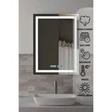 Avend Dokunmatik Akıllı Ayna Hd 3 Renk Ledli Buhar Tutmayan Banyo Aynası Dekoratif Ofis Duvar Lavabo Aynası 90x60 cm Renksiz