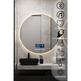 Avend HD Akıllı Ayna Bluetoothlu Buhar Tutmaz 3 Renk Ledli HD Ofis Duvar Lavabo Banyo Aynası 70 Cm