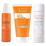 Avene Güneşten Korunma Seti 3 - Spray Spf 50+ 200ML - Solaire Spf 50+ Renkli Güneş Kremi 50 ml Termal Su 50ML