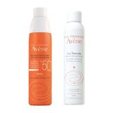Avene Tere ve Suya Karşı Dayanıklı SPF50 Güneş Spreyi 200 ml + Rahatlatıcı Termal Su 300 ml