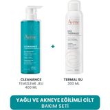 Avene Yağlı ve Akneye Eğilimli Cilt Bakım Seti (Temizleme Jeli 400 ml + Termal Su 300 Ml)