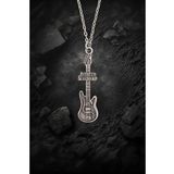 Avenged Sevenfold Elektro Gitar Gümüş Kaplama Düz Zincir Kolye