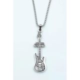 Avenged Sevenfold Elektro Gitar Gümüş Kaplama Örme Zincir Kolye