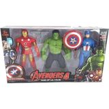 Avengers 4 Büyük Figür Seti 3 Lü Hulk Captain America Iron Man