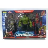 Avengers 4'lü Set (Spiderman Batman Hulk,kaptan Amerika)
