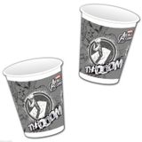 Avengers Gençler Thor Plastik Parti Kupalarını Birleştirin x 8 Avengers
