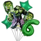 Avengers Hulk 6 Yaş Doğum Günü Balon Set Hulk Tema Doğum Günü Parti Balon Set