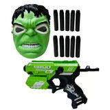 Avengers Hulk Maske ve Sünger Dart Atan Nerf Tabanca 2'li Macera Seti