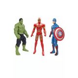 Avengers Oyuncak 3 Lü Süper Kahraman Oyuncak Figürleri Ironman Hulk K. America