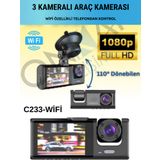 AVENİR 3 KAMERALI WİFİ ÖZELLİKLİ ARAÇ KAMERASI C233-WİFİ