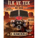 Avenir 4 Adet 3Mp Kameralı 4G Solar Kamera 1 Yıllık 15Gb Sim Kart + 64Gb Hafıza Kartı Dahil 4.5G Sim Kart Dış Mekan Solar Güneş Panelli Kamera