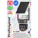Avenir 4g Sim Kartlı Solar Kamera 6mp Ptz Av-s425