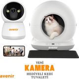 Avenir Akıllı Otomatik Kedi Tuvaleti 75L Beyaz Kapaksız Koku Filtresi Var ABS Malzeme AV-CB02