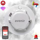 Avenir AV-06DW Wifi Kablosuz Akıllı Duman Dedektörü Yangın Alarmı 90db Sesli Pilli - Beyaz