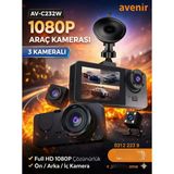 AVENİR AV C232W 3 KAMERALI 1080P WİFİ ARAÇ KAMERASI