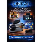Avenir Av-C422 4G Sim Kartlı 2K 2 Kameralı Gps'li Araç Kamerası