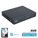AVENIR AV-NVR32 32 Kanal 5 MP e Kadar 2×8 TB HDD NVR Kayıt Cihazı