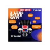 AVENİR AV-S263W Beyaz 3 Kameralı 6MP WİFİ Güneş Panelli Solar PTZ Kamera