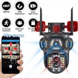 Avenir AV-S314 12MP 3 Lens Alarm Renkli Gece Görüş Otomatik Izleme Wifi Güvenlik Kamerası - Beyaz