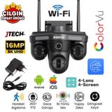 Avenir Av-s316 4mp+4mp+4mp+4mp 16mp Wi-fi 4 Kameralı 3 Hareketli Ptz Akıllı Kamera