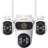 Avenir AV-S323 3 Kameralı Wifi 6mp 360 Dönebilen Sesli Gece Görüşlü Kamera - Beyaz