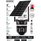 Avenir AV-S432 4mp 10X Optik Zoom 2 Kameralı Solar Ptz 4g Sim Kartlı Güvenlik Kamerası