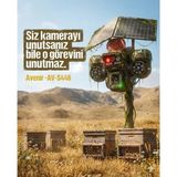 Avenir AV-S446 4 Kameralı 3 Ptz'li 12MP Güneş Enerjili Akıllı Kamera + Aylık 8 GB Internet Paketi Hediye - Siyah