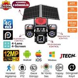 Avenir Avenır AV-S446 3mp+3mp+3mp+3mp 12MP Aov E-Sim 4g Solar 4 Kameralı 3 Ptz Akıllı Kamera - Siyah