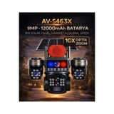 AVENİR Avenir-S463--10X ZOOM--9MP ULTRA HD--Sim Kartlı--3 Kameralı--4G Güneş Enerjili Solar Kamera