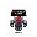 AVENİR KRNTEKNO Beyaz&Siyah 3 Kameralı Sim Kartlı 4g Güneş Enerjili Solar Kamera